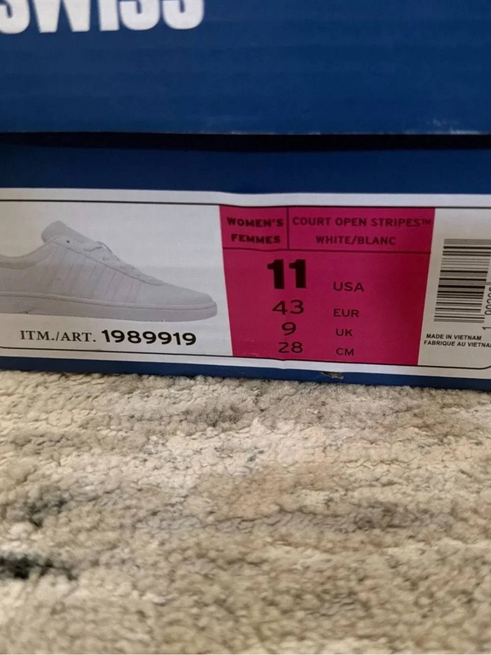 K-Swiss Women’s Court Sneakers Womens Size 11 Shoes White Sneakers NIB